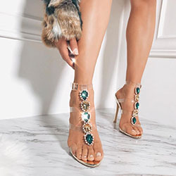 Botas de cuero hasta la rodilla, Zapato de tacón alto de moda, Tacón de aguja: tacones altos para niñas  