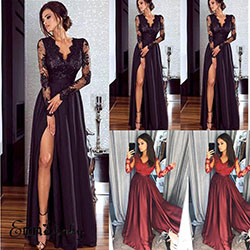 Vestido largo de fiesta de noche para mujer de EE. UU., vestido Formal de cóctel para dama de honor de boda: 