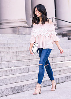 Mi camiseta favorita con hombros descubiertos: Traje de verano informal  