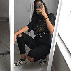 Atuendo Todo Negro Para Adolescentes - Tumblr Moda: Lindos Atuendos Tumblr  