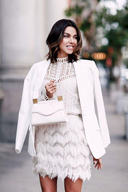 40 ideas de atuendos completamente blancos para mujeres: trajes de fiesta  