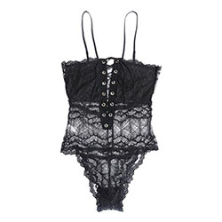 Babydoll de encaje de Hunkemöller. Pelele negro para niñas: 