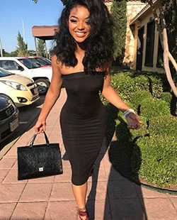 Vestido de fiesta, Little black dress, For Love & Lemons: trajes de fiesta,  vestidos de coctel,  Vestido amoldeado al cuerpo,  Vestido sin tirantes,  vestido negro  