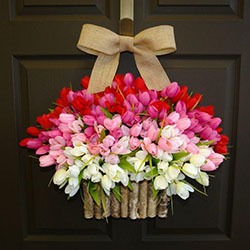 Ideas de corona de puerta de primavera: día de Navidad,  Decoración navideña,  Diseño floral,  Coronas De Primavera  