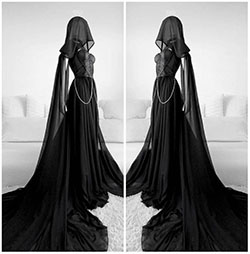 moda gótica, vestido de novia - bata, vestido, ropa, moda: vestido de bola,  subcultura gótica,  moda gótica,  conjuntos de vestido gótico  