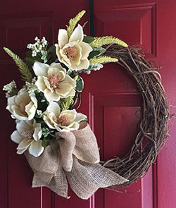 Diseño floral, tela de arpillera: día de Navidad,  Ramo de flores,  Diseño floral,  Flor artificial,  tela de arpillera  