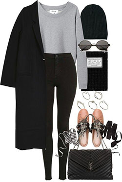 Traje de trabajo casual todo negro para niñas: Trajes de Polyvore 2019  