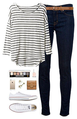 Ideas de atuendos de Polyvore para chicas universitarias 2019: Pantalones ajustados,  Trajes de Polyvore 2019  