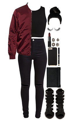 Traje de otoño Manga acampanada, Top corto: Atuendos De Otoño,  Trajes Polyvore  