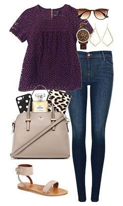 Outfit Otoño Ropa casual, Lunares: Bandolera,  Atuendos De Otoño,  Trajes Polyvore  