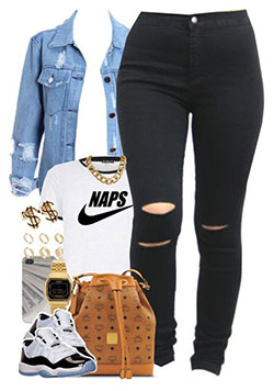 Lindos outfits con jordans tumblr: trajes botín,  aire jordan,  Niñas negras  