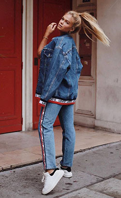 Chaqueta vaquera, Ropa casual: chaqueta de jean,  Ideas de ropa de calle  
