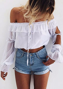 Ropa tumblr escotada: Traje de verano informal  