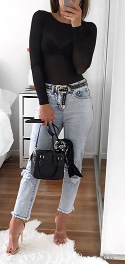 Ropa casual, Chaqué: Vestido de mañana,  Vaqueros de cintura alta  