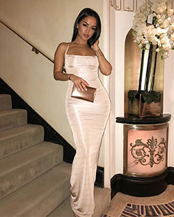 Sesión de fotos, chica femenina: Vestido amoldeado al cuerpo,  trajes de fiesta,  Negz Negar  