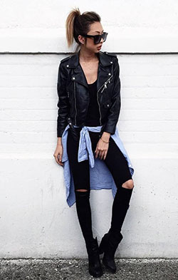 Chaqueta de cuero: Chaqueta de cuero,  Ideas de ropa de calle  