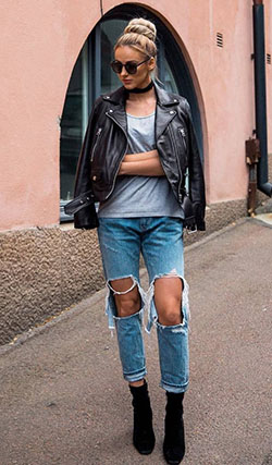 Ideas de atuendos de jeans Boyfriend vanguardistas: 