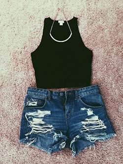 Short negros para mujeres: Atuendos Tumblr  