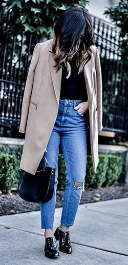 Jeans mom, casual de negocios: trajes de invierno,  Informal de negocios,  Vaqueros de mamá,  Vaqueros de cintura alta  
