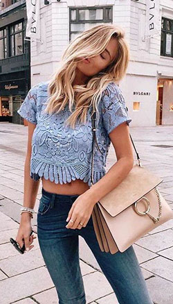 Lindos atuendos de verano para la escuela Tumblr: Traje de verano informal,  top corto  