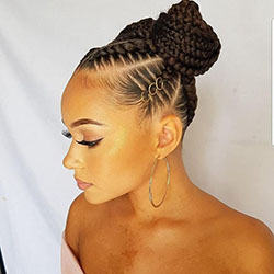 Corte Bob, peinado Mohawk: corte bob,  trenzas de caja,  peinado mohicano,  Peinados Trenzados  