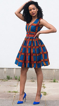 vestido mini estampado africano: paño kente,  traje folklórico,  Ideas de vestidos shweshwe  