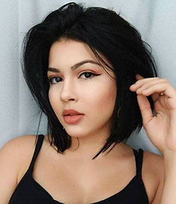 Corte de pelo corto para cara redonda 2019: corte bob,  Cabello corto,  corte pixie,  Peinado de cara redonda  