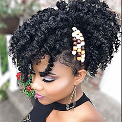Twist Out Updo peinados para cabello corto con textura afro: Cabello con textura afro,  corte bob,  Pelo largo,  peinado mohicano,  Pelo corto y rizado  