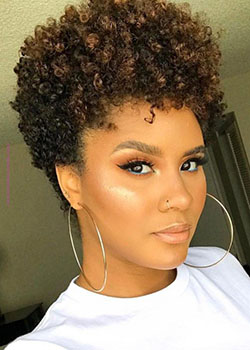 Peinados protectores rápidos para cabello corto natural: Peluca de encaje,  Cabello con textura afro,  Cabello enrulado,  Pelo corto y rizado  