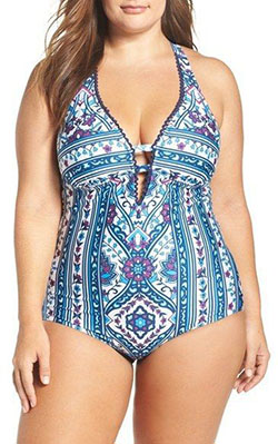Trajes de baño para todos, traje de baño de una pieza: trajes de baño,  Modelo de talla grande,  Traje de baño de una pieza,  sujetador con aros  