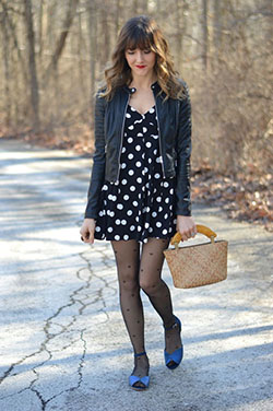 Polka dot dress stockings, Polka dot: Polka dot,  Outfit With Stocking  