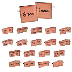 GEMELOS BODA CUADRADOS ROSA COBRE 14,99 €: Gemelos de boda  