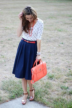 Just for fun ideas ropa decorosa, Polka dot: Falda larga,  Trajes De Falda,  lunares en,  ropa informal,  Semana de la Moda,  Accesorio de moda  