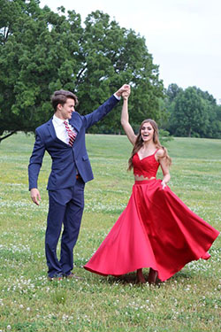 vestido de fiesta rojo de dos piezas: trajes de fiesta,  Vestido de novia,  Vestido de noche,  vestido de bola,  trajes de pareja,  Vestido rojo  