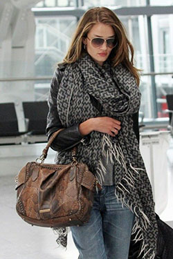 Pañuelo estilo parisino de gran estilo, accesorio de moda: lana de cachemira,  Accesorio de moda,  Trajes De Bufandas  