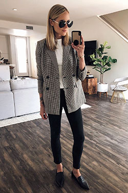 Stunning outfits ideas outfits blazer, Casual wear: Blazer a cuadros,  Ideas de atuendos universitarios,  Atuendos Informales  