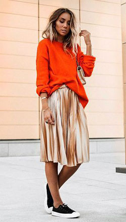 Falda plisada como llevar en invierno: Trajes De Falda  