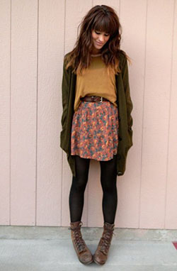 Conjuntos de cárdigan y falda, Falda floral: trajes de invierno,  Trajes De Falda,  falda de flores  
