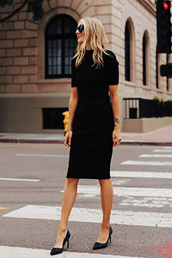 Checa estas geniales ideas para vestidito negro, Ann Taylor: Falda de tubo,  ana taylor,  Trajes De Vestido Negro  