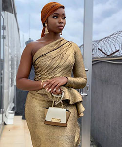 Bam bam bbnaija en vestido amarillo: vestidos africanos,  camarones asos,  Vestidos Aso Ebi  