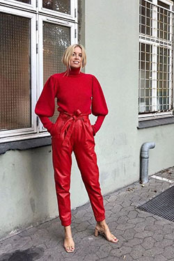 Trajes De Pantalón De Cuero Para Mujer: Trajes De Pantalón De Cuero  