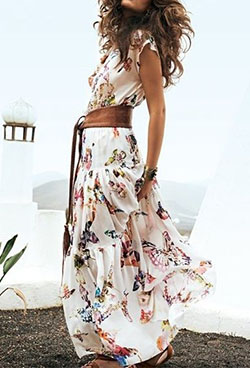 Estilo de vestido brasileño de moda de Nueva York, estilo bohemio.: estilo bohemio,  hola molly,  vestido largo,  Vestido Bohemio,  Atuendos Informales,  Zapatos de vestir maxi  