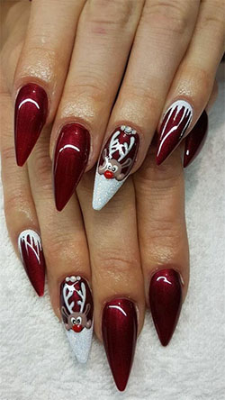 Las ideas de uñas navideñas más deseables y elegantes, Arte de uñas: día de Navidad,  Esmalte de uñas,  Arte de uñas,  Uñas postizas  
