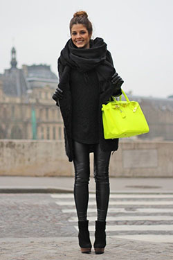 Todo el estilo de invierno negro, ropa de invierno.: trajes de invierno,  cuello polo,  Atuendos Con Botas,  Accesorio de moda,  Trajes De Legging,  Estilo callejero  