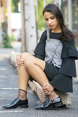 Outfits con shorts negros, Sally LaPointe: Pantalones cortos negros  
