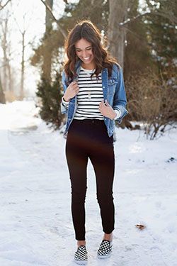 Vans a cuadros con camisa a rayas: chaqueta de jean,  trajes de furgonetas  