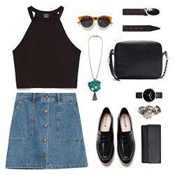 Conjunto de falda larga con botones: Trajes De Falda  