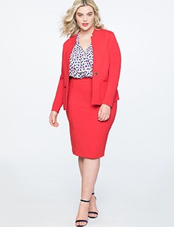 Encantadora ropa formal para mujeres maduras de trabajo: traje de talla grande,  Traje de trabajo de verano  