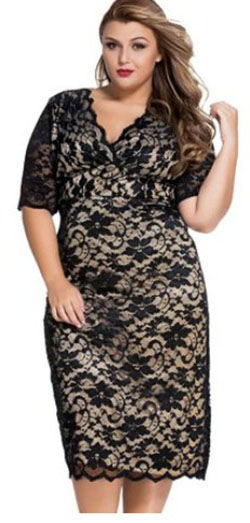 Vestidos de encaje plus size: Vestido de noche,  Camisa sin mangas,  traje de talla grande,  trajes de discoteca,  Atuendos Informales  