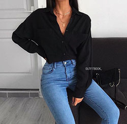 Cociente de moda con lindos atuendos, ropa casual: camisas,  Trajes de moda,  Atuendos Informales  